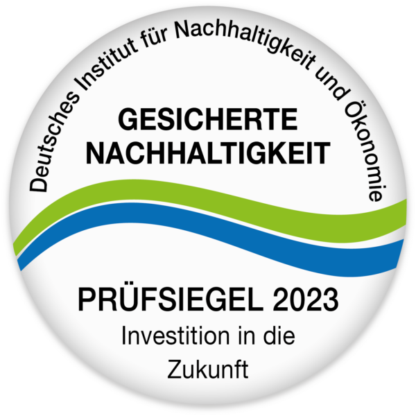 Siegel für Nachhaltigkeit 2023 Deutsch